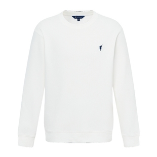 POLOWALK男装长袖T恤2025冬季新品男式简约圆领纯色打底衫上衣