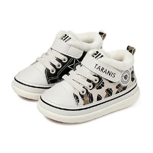 泰兰尼斯冬季新款童鞋学步鞋女童加绒保暖男宝宝豹纹婴儿鞋子