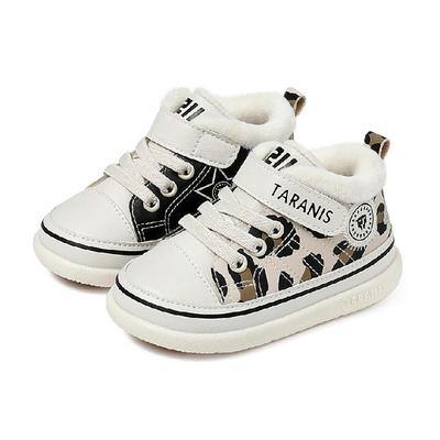 学步鞋泰兰尼斯加绒保暖豹纹