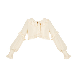 【松果】withpuji原创设计四色娃娃领短款针织开衫秋冬lolita搭配