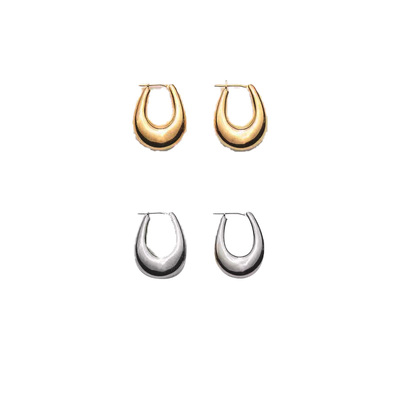 欧美椭圆水滴耳环耳饰fever同款