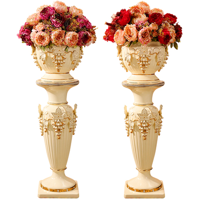 柏拉图皇庭欧式陶瓷落地花瓶摆件