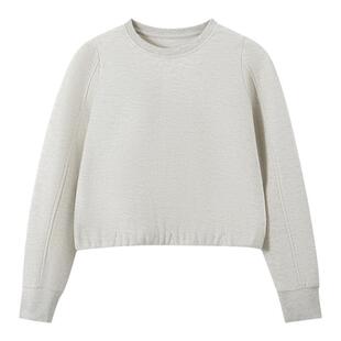 bbfer本依凡秋款卫衣女宽松长袖圆领百搭显瘦无帽卫衣STSWY0190