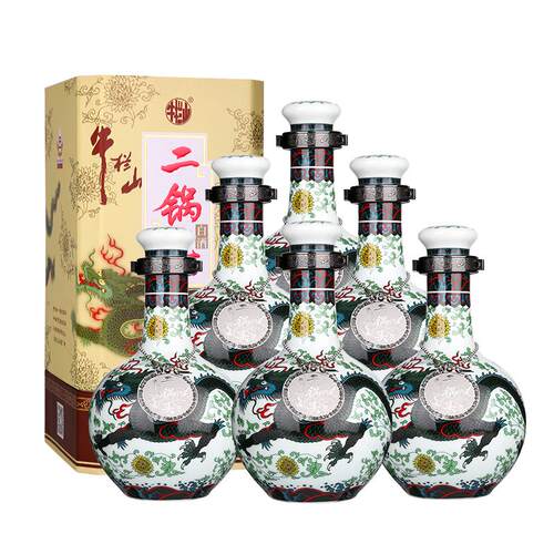 【特级白酒】北京牛栏山二锅头53度6瓶装青龙珍品三十清香型送礼