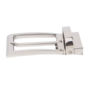 皮带扣头男款纯铜男士腰带针扣头35mm方头银色夹扣简约时尚裤带头