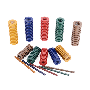 进口合金钢  矩形扁线压缩 黄蓝红绿棕色 耐高温 高强度 模具弹簧