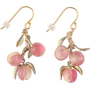 Michael Michaud桃子果实耳环女耳坠小众设计复古气质高级感耳饰