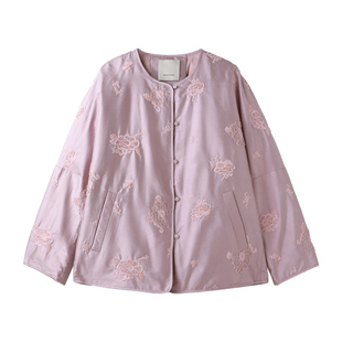 【双宫桑蚕丝】PENNYPENG花间纪鹅绒服90绒优雅设计感珠绣外套