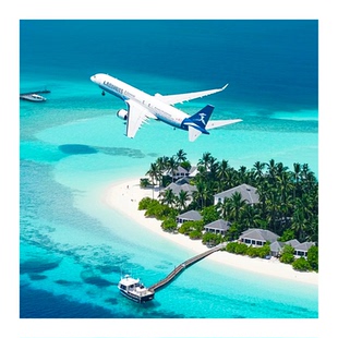 北京上海成都重庆马尔代夫6/7天往返直飞机票含托运行李额旅游