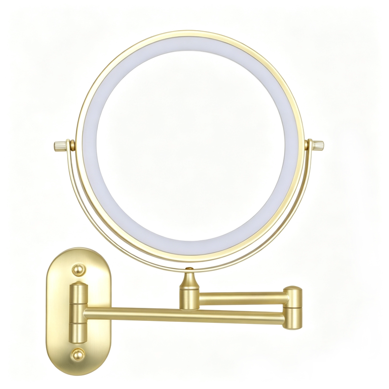 浴室化妆镜壁挂免打孔折叠镜子