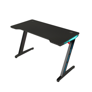 新款热销专业电竞电脑桌椅套装台式加长双人实木碳纤维纹理氛围灯