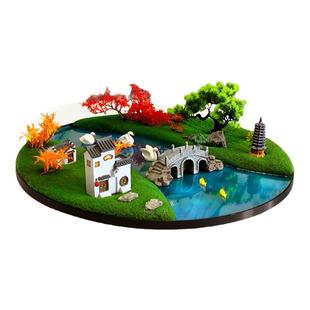 酒店大圆桌中间摆件中式仿真假花电动转盘装饰品包厢餐桌景观摆花