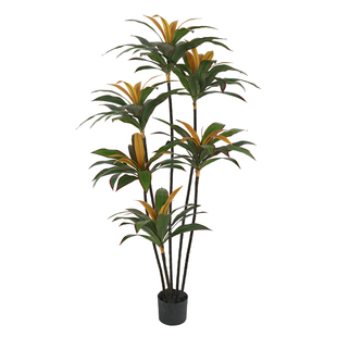 假绿植红边铁室内客厅高端轻奢植物盆栽摆件高级感仿生装饰落地树