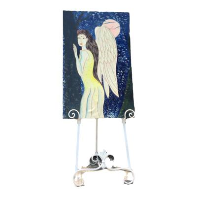 欧式铁艺画架落地托架折叠