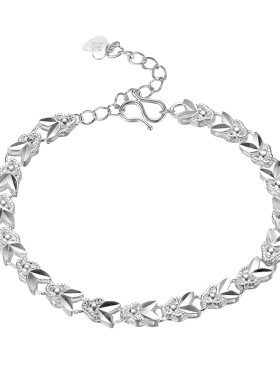 永兴银楼幸运免999足银手链女