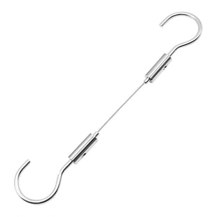 双头钩钢丝吊绳可调节两头大小弯钩挂钩锁扣挂画器线绳钢丝绳卡扣