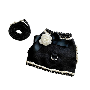 比熊狗狗衣服带牵引绳背心式小型犬宠物胸背带狗绳遛狗网红猫绳子