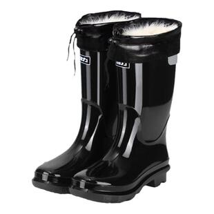 雨鞋男加绒高筒中筒冬季加厚回力正品防水防滑胶鞋耐磨短筒雨靴