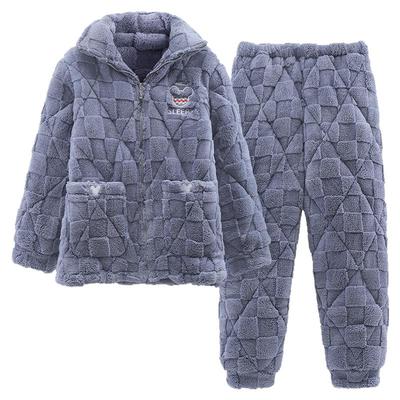 高个子加长版170以上身高女加厚珊瑚绒夹棉家居服可外穿棉衣棉裤