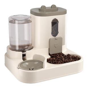 猫碗狗碗猫食盆猫粮自动喂食器双碗饮水碗一体保护宠物用品颈椎