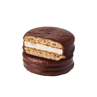 盼盼梅尼耶巧克力味派夹心蛋糕涂层饼干充饥饱腹糕点休闲零食小吃