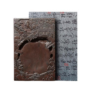 赋比兴砚台 国家非遗 肇庆端砚砚台《兰亭》8寸宋坑端砚台 正宗老坑天然原石墨条砚台 精品文房四宝笔墨纸砚