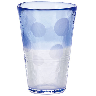 [玻璃王]日本津轻手工樱花磨砂可爱简约起泡啤酒杯情侣杯茶杯送礼