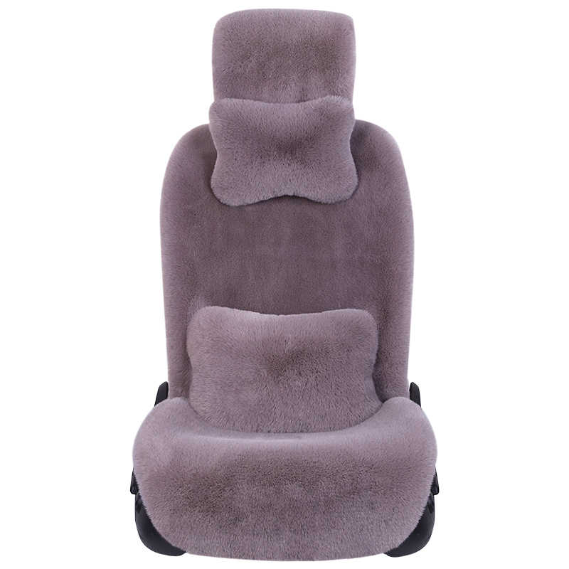 汽车坐垫冬季毛绒短毛冬天全包围棉座垫加厚保暖兔毛男女通用座套