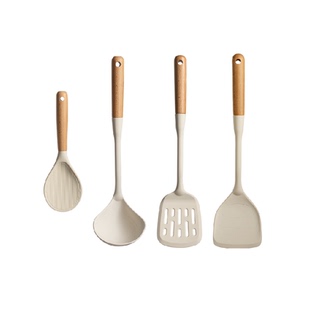 SOWE素味硅胶锅铲家用炒菜铲子不粘锅耐高温专用汤勺漏勺饭勺套装