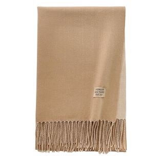 纯色双面围巾女秋冬高级感韩版简约百搭披肩两用保暖仿羊绒围脖潮