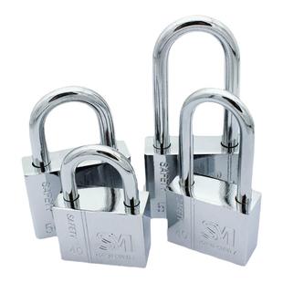 短梁长梁不锈钢挂锁30 40 50 60 70mm通开互开门锁一把钥匙多开20