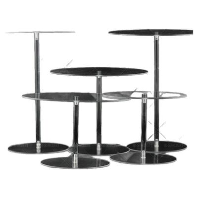 亚克力圆盘甜点茶歇台展示架子