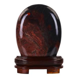 桂林鸡血石原石摆件天然玉石观赏奇石室内客厅玄关办公室靠山石头