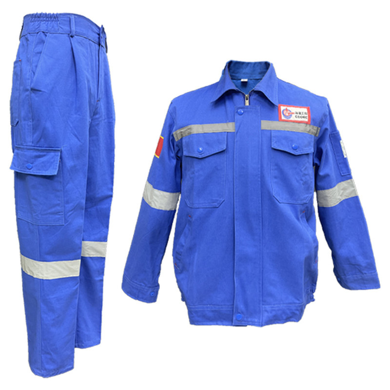 海油工程加厚纯棉工作服春秋冬四季男装夜视反光劳保电焊领导套装