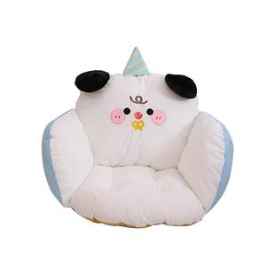 默默爱 加热坐垫冬季毛绒靠背一体椅垫办公室学生宿舍椅子垫屁垫