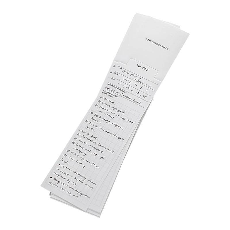 日系文具大赏书签式便签纸简约高级感阅读标记备忘辅助学习便条纸