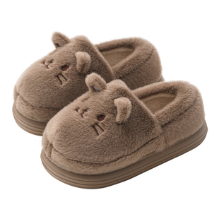 2025新款棉拖鞋女款秋冬季包跟毛绒拖鞋室内家居可爱猫咪棉拖月子