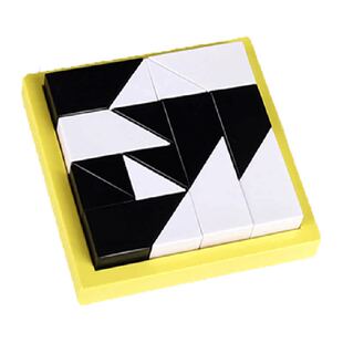 益智隐藏积木拼装玩具拼图创意木质黑白块儿童立体空间思维训练