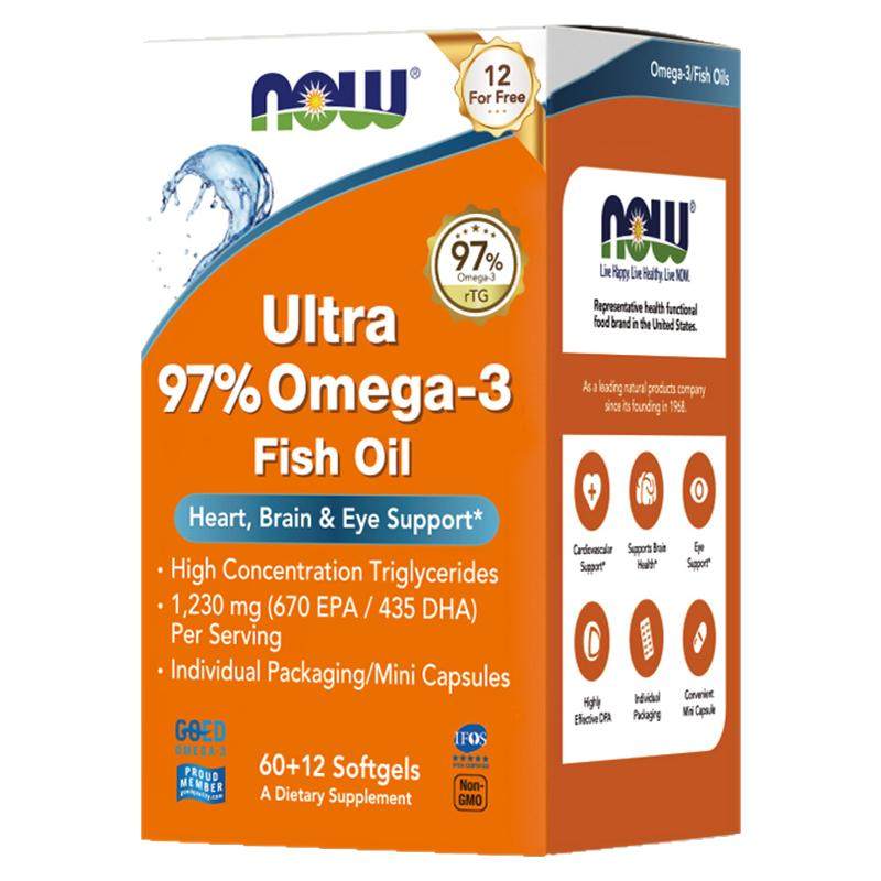 NOW小知己至纯97%鱼油深海rTG型