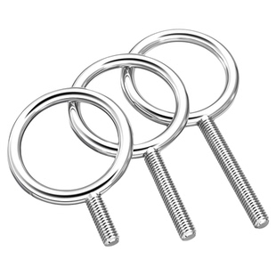 304不锈钢吊环螺丝带环羊眼圈超长焊接圆环吊钩螺杆带孔活节螺钉