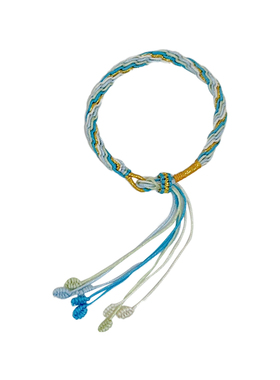 端午节五彩绳手链手工编织轮回结