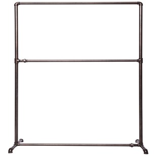 加厚水管挂衣架服装展示架双层铁艺落地架复古龙门架服装店展示架