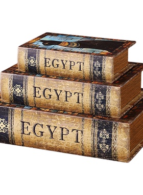 欧式新款埃及猫魔法书装饰假书