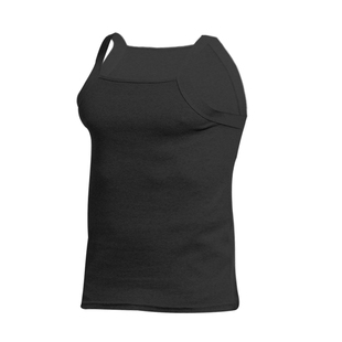 健身罗纹棉背心型男潮背心素色系透气棉上衣吊带方领打底T恤净色