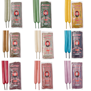 复古加厚260长条造型气球珠光金属色小太子马卡龙生日花束diy材料