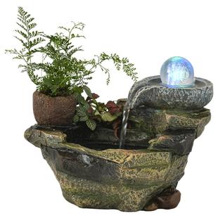 扬梦假山流水喷泉摆件鱼池办公室微景观茶桌面盆景朋友送礼品小型