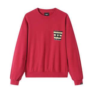 【黄子弘凡同款】Dangerouspeople薛之谦dsp磨毛刺绣加绒圆领卫衣