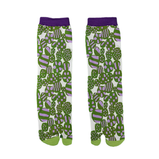 袜子铺子日系SOUSOU款绿糖果高筒纯棉分趾袜二指木屐人字拖马吉拉