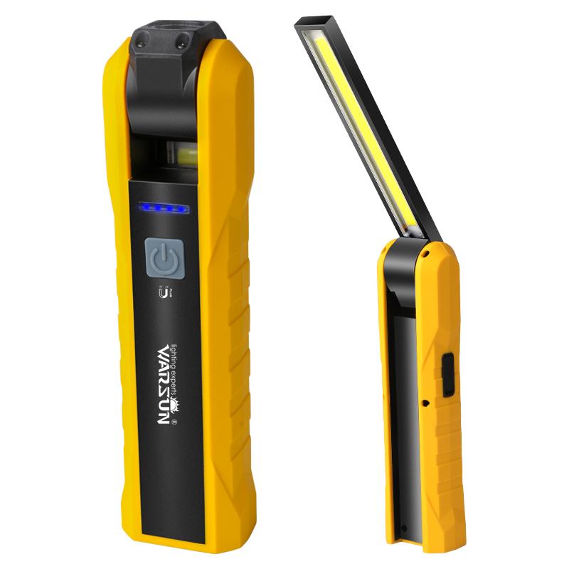 LED工作灯汽修维修灯带磁铁超亮强光充电手电筒汽车修理照明防摔