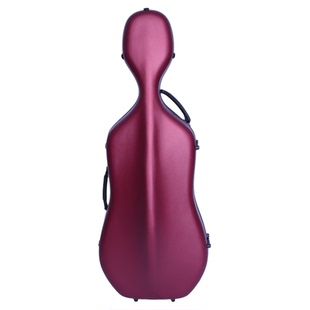 复合PC磨砂大提琴琴盒仿碳纤维超轻3.8kg抗压双肩背带滑轮可托运